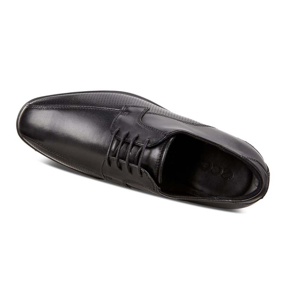 Men's Ecco Melbourne Dress Shoes Black | Canada 520DFM